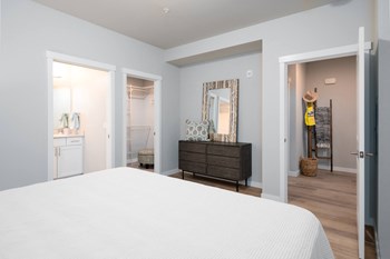Bedroom at Village on Main Apartments